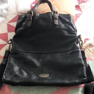 Fossil leather shoulder bag